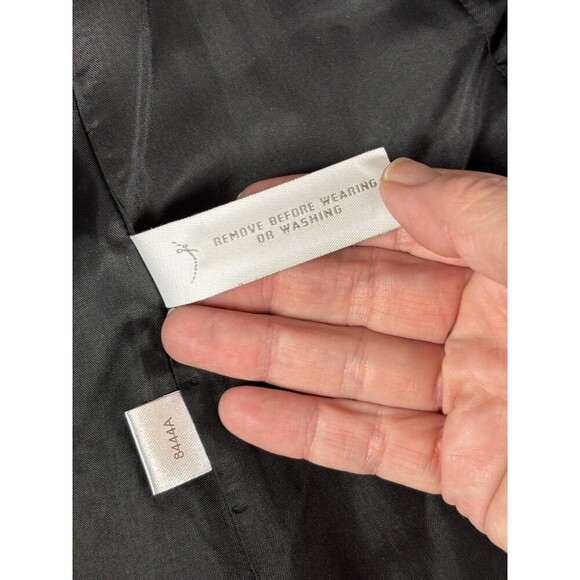 Loft Wool Cape Jacket Black White Checkered Pattern 8 Belted Cropped Wide Sleeve - Picture 8 of 10